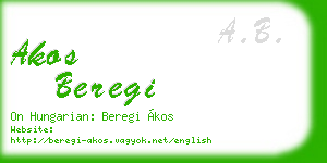 akos beregi business card